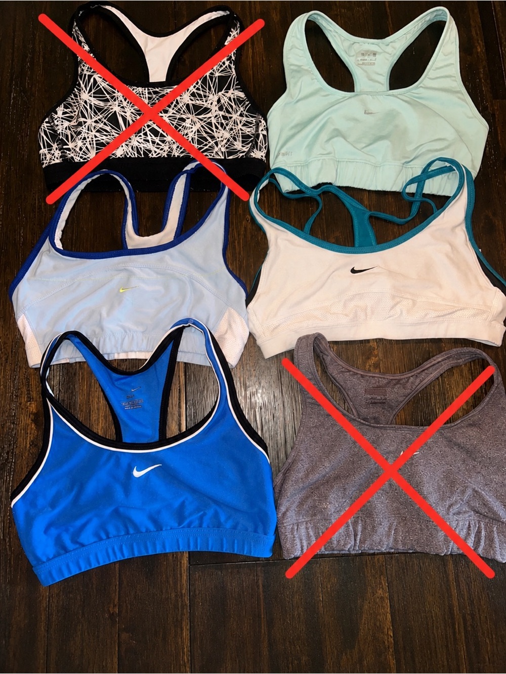 Nike Women's Sports Bra Set - Black, Blue, Gray, White